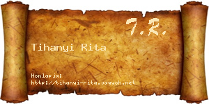 Tihanyi Rita névjegykártya